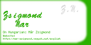 zsigmond mar business card